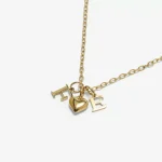 Alphabet Charms in 14k gold PVD, view 7
