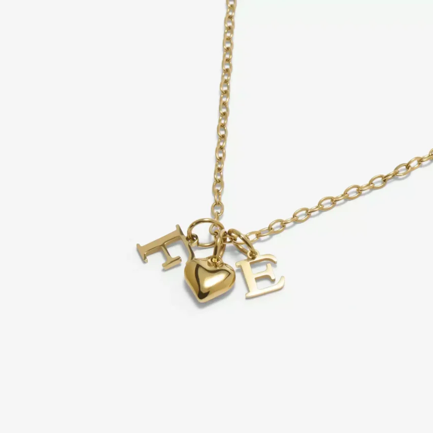 Alphabet Charms in 14k gold PVD, view 7