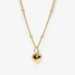 Chubby Heart Charm in 14k gold PVD, view 3