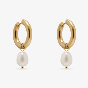 Chunky Baroque Pearl Hoop