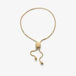 Dainty Bolo Bracelet in 14k gold PVD - waterproof Aelva jewellery