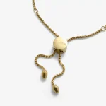 Dainty Bolo Bracelet in 14k gold PVD, view 2