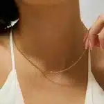 Dainty Chain in 14k gold PVD, view 3