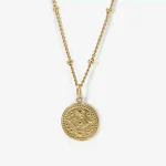 Evil Eye Protection Charm in 14k gold PVD, view 3