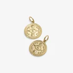 Evil Eye Protection Charm in 14k gold PVD, view 2