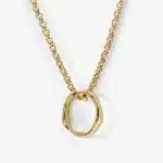 Molten Ring Charm in 14k gold PVD, view 3