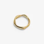 Molten Ring Charm in 14k gold PVD - waterproof Aelva jewellery