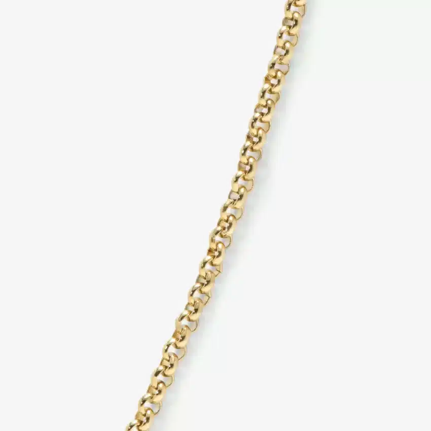 Rolo Chain in 14k gold PVD, view 2