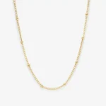 Satellite Bead Chain in 14k gold PVD - waterproof Aelva jewellery