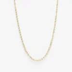 Singapore Twist Chain in 14k gold PVD - waterproof Aelva jewellery