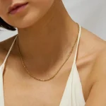 Singapore Twist Chain in 14k gold PVD, view 3