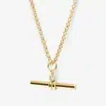 T Bar Charm in 14k gold PVD, view 2