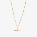 T Bar Charm in 14k gold PVD, view 4